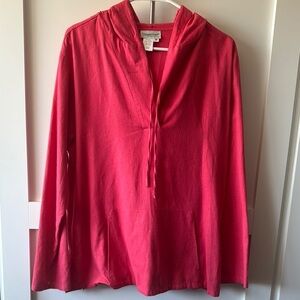 Coldwater Creek Cozy Pink Hoodie Shirt